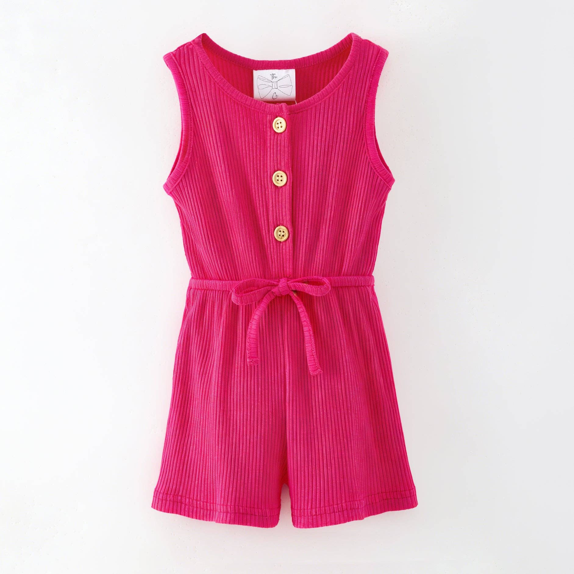 Hot Pink Cotton Romper