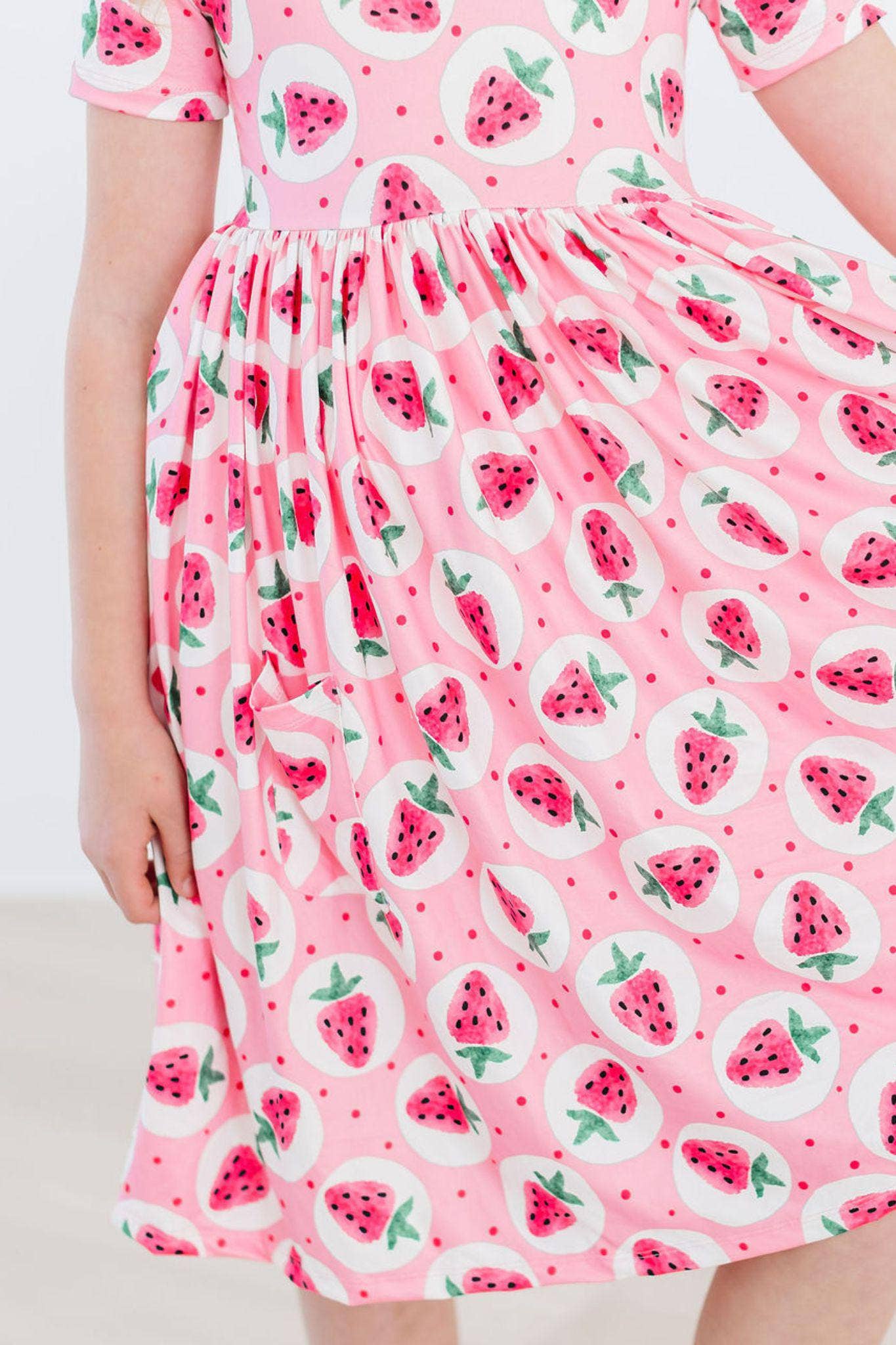 Strawberry Fields Pocket Twirl Dress