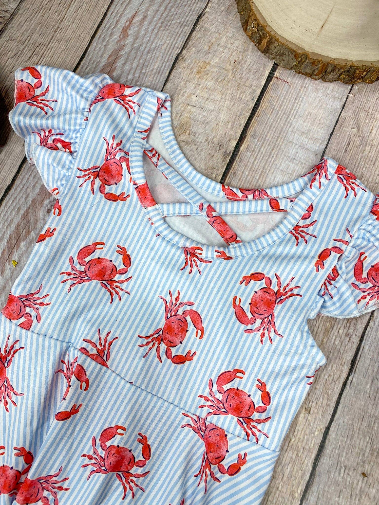 Coastal Crab Flutter Dress