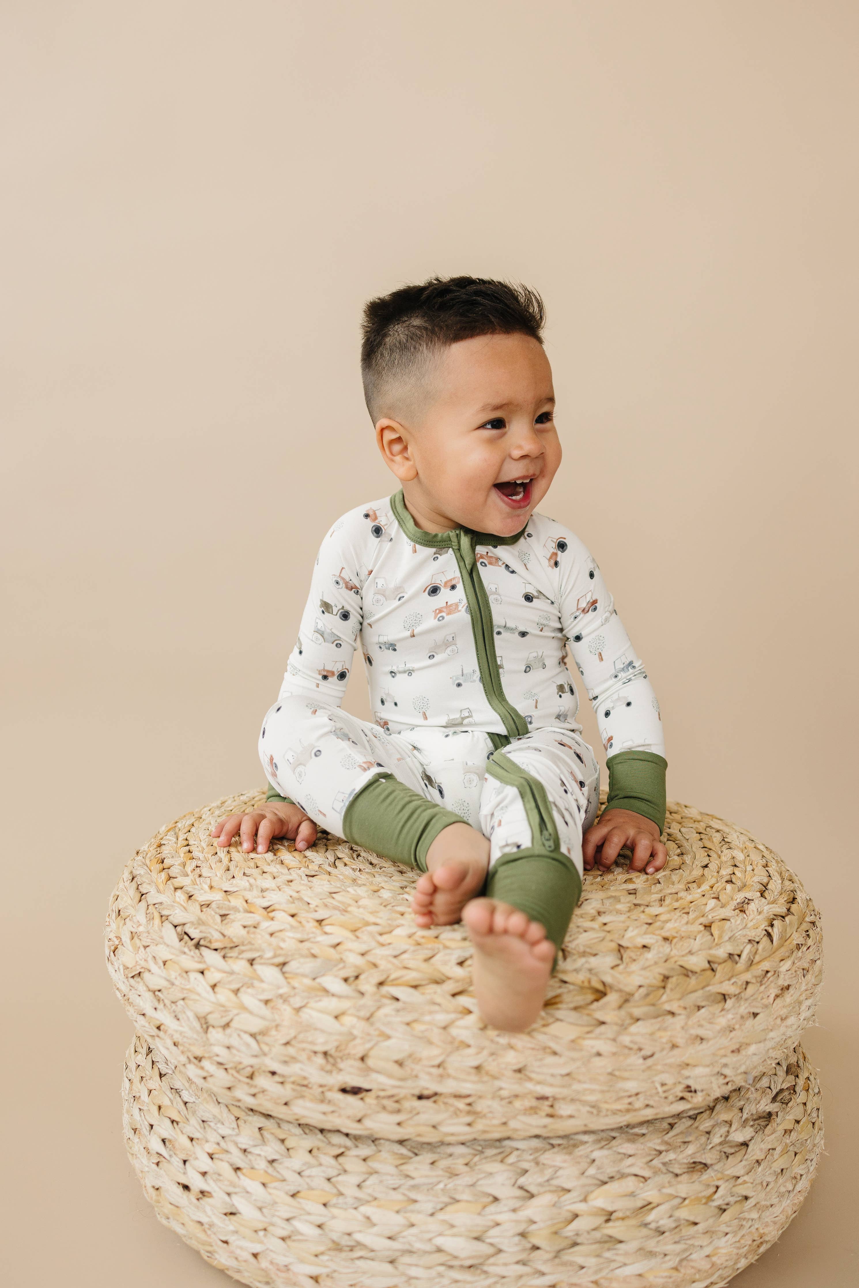 Tiny Tractors Bamboo Zippy Romper/PJs *PRESALE*