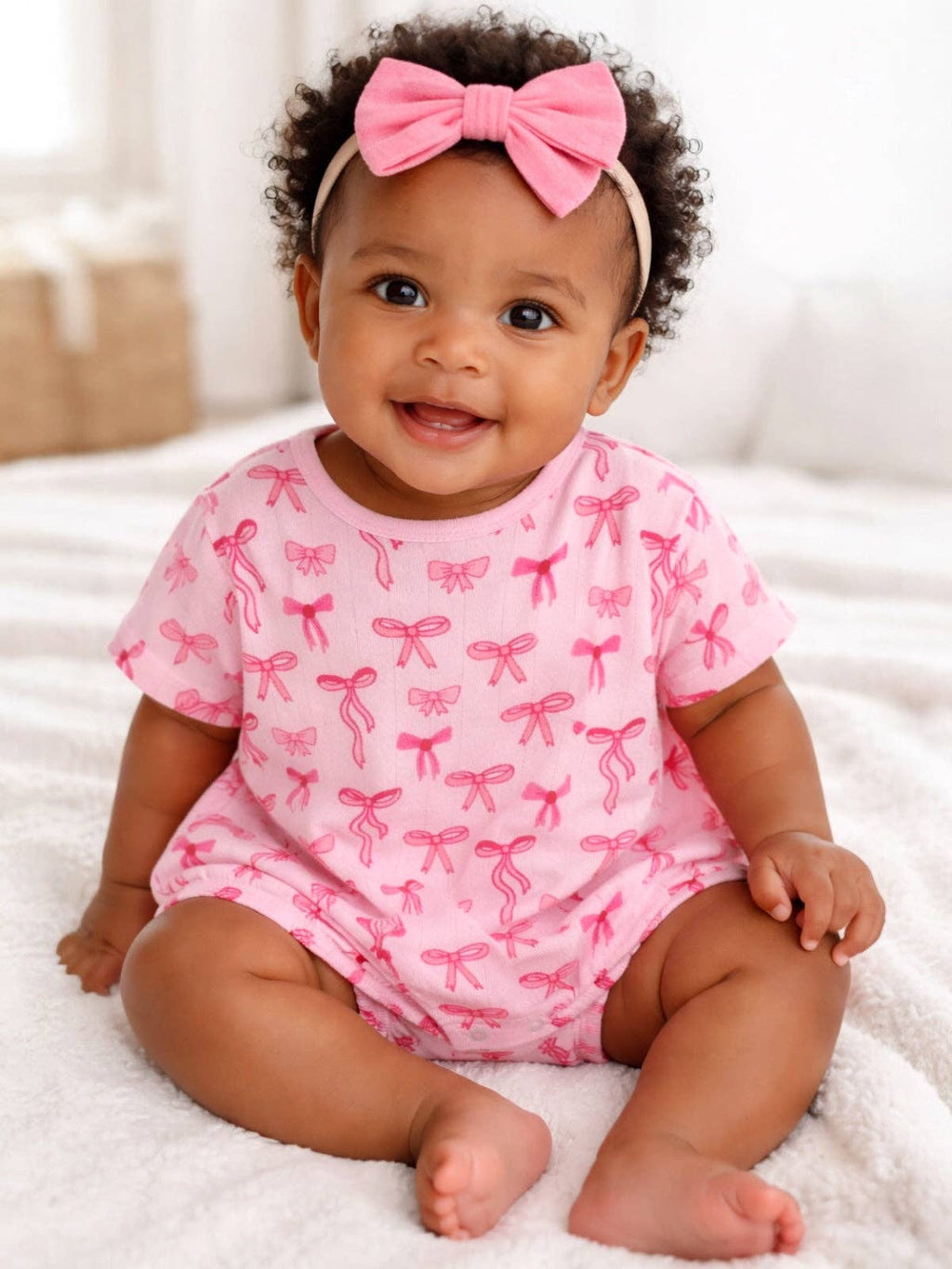 Organic Cotton T-Shirt Bubble- Pink Bows