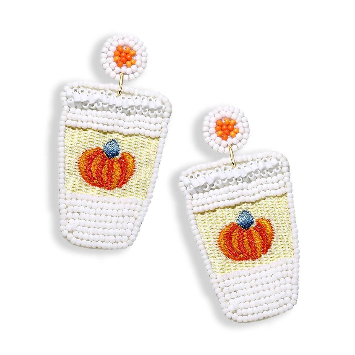 Pumpkin Spice Beaded Earrings
