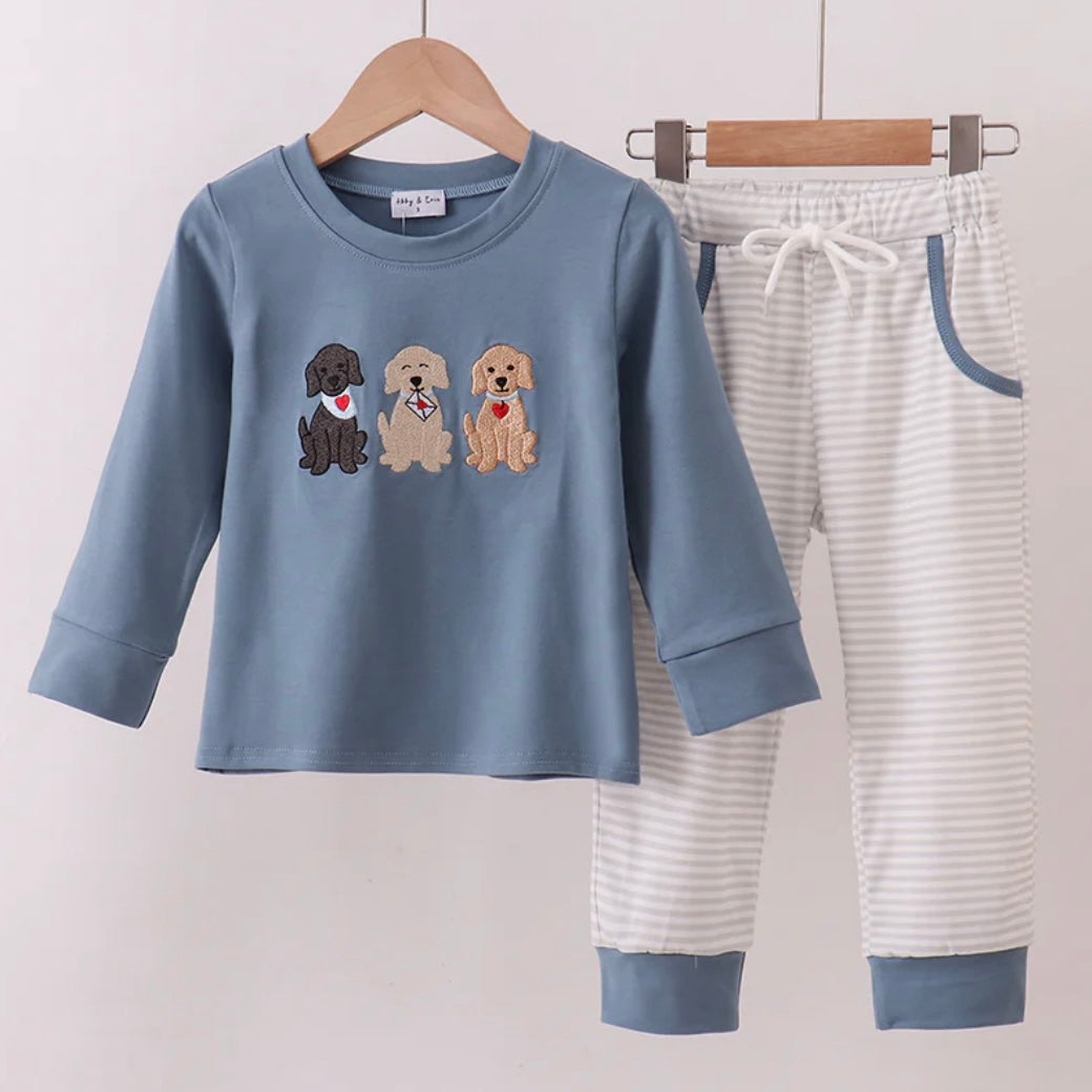 Valentine’s Day Pups Boy’s Set