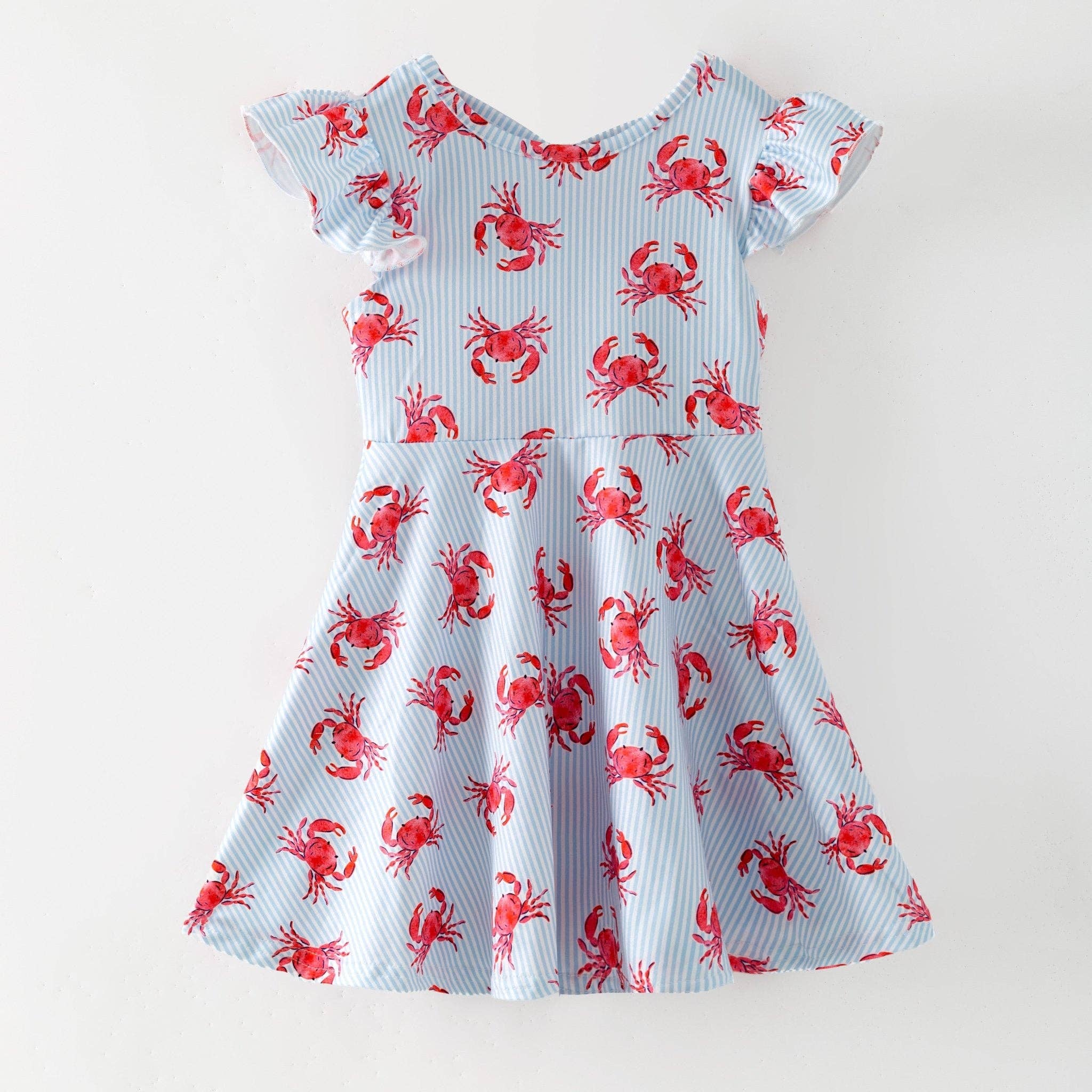 Coastal Crab Flutter Dress