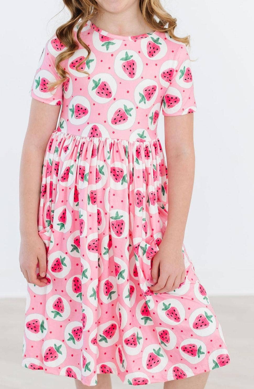 Strawberry Fields Pocket Twirl Dress
