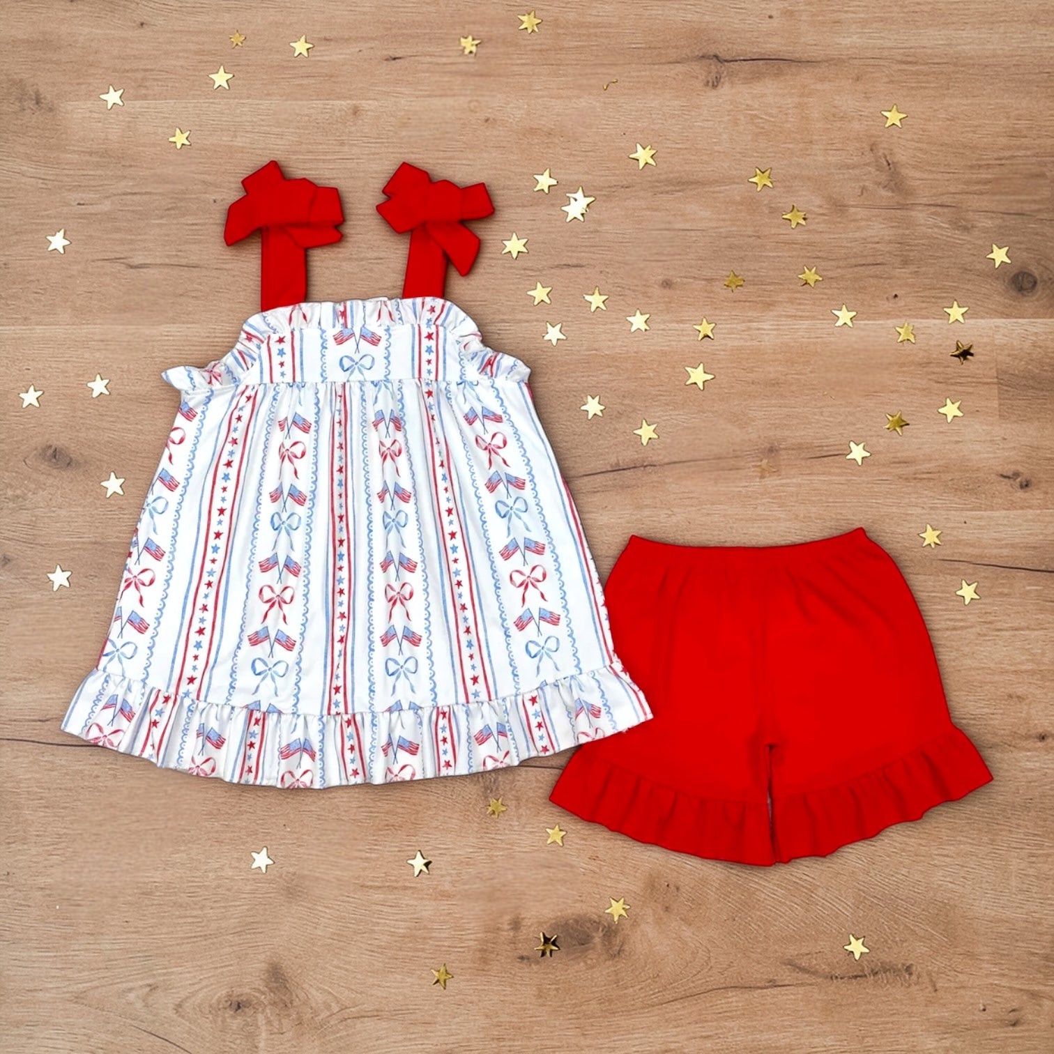 Stars & Stripes Girl’s Short Set