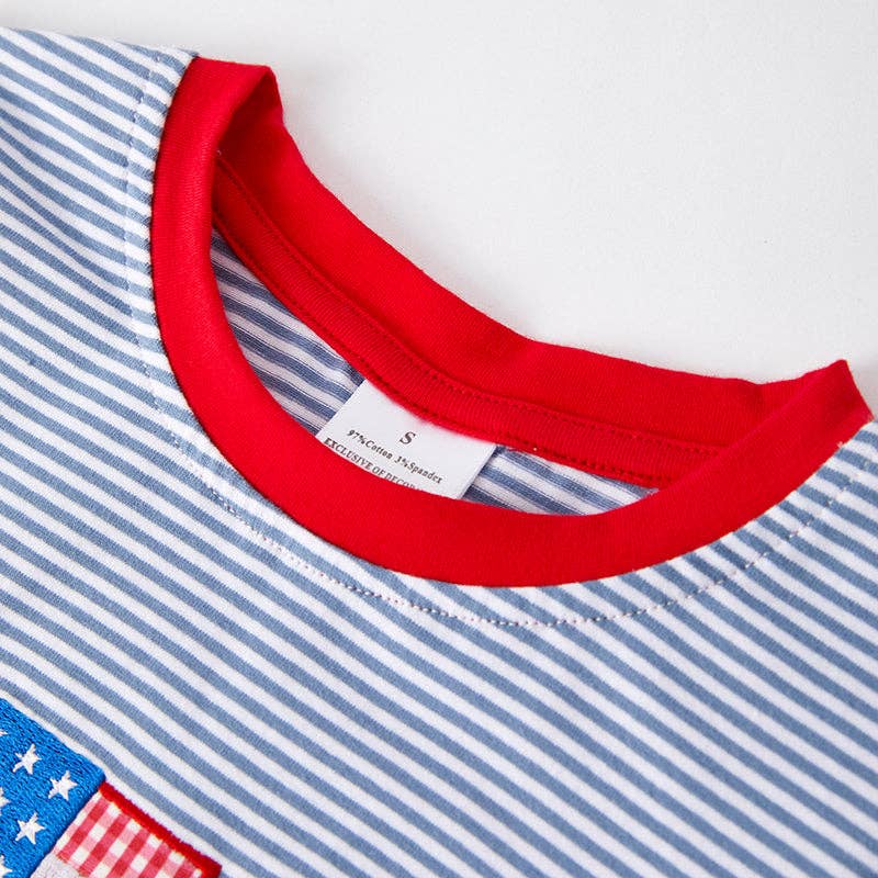 Boy's Flag Embroidered T-Shirt