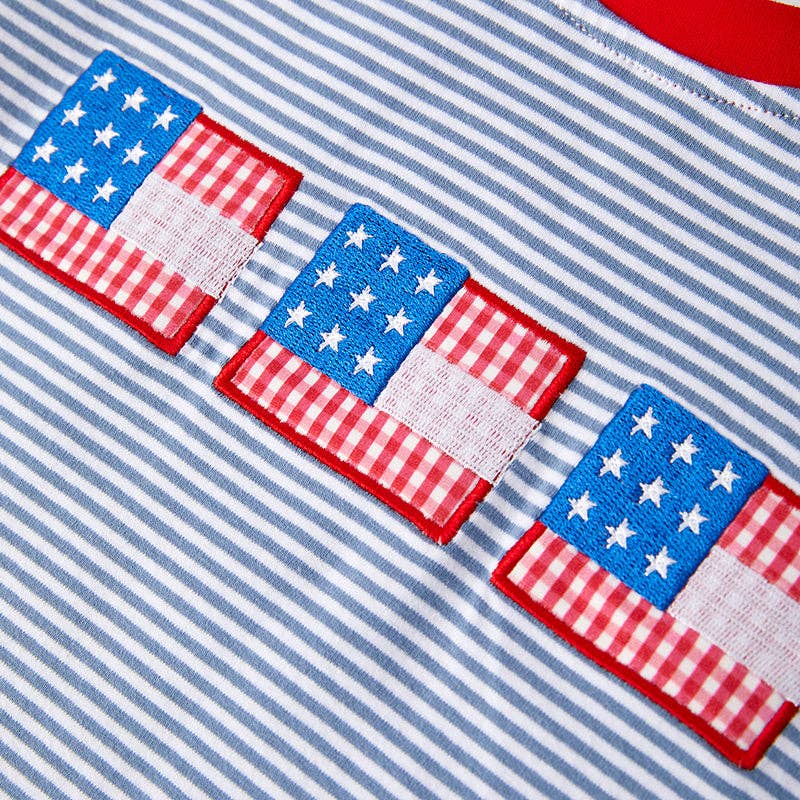 Boy's Flag Embroidered T-Shirt
