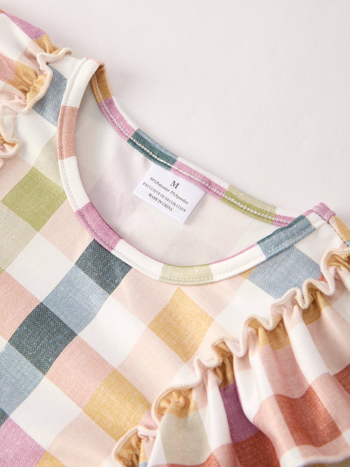 Fall/Thanksgiving Plaid Long Sleeve Girls Dress