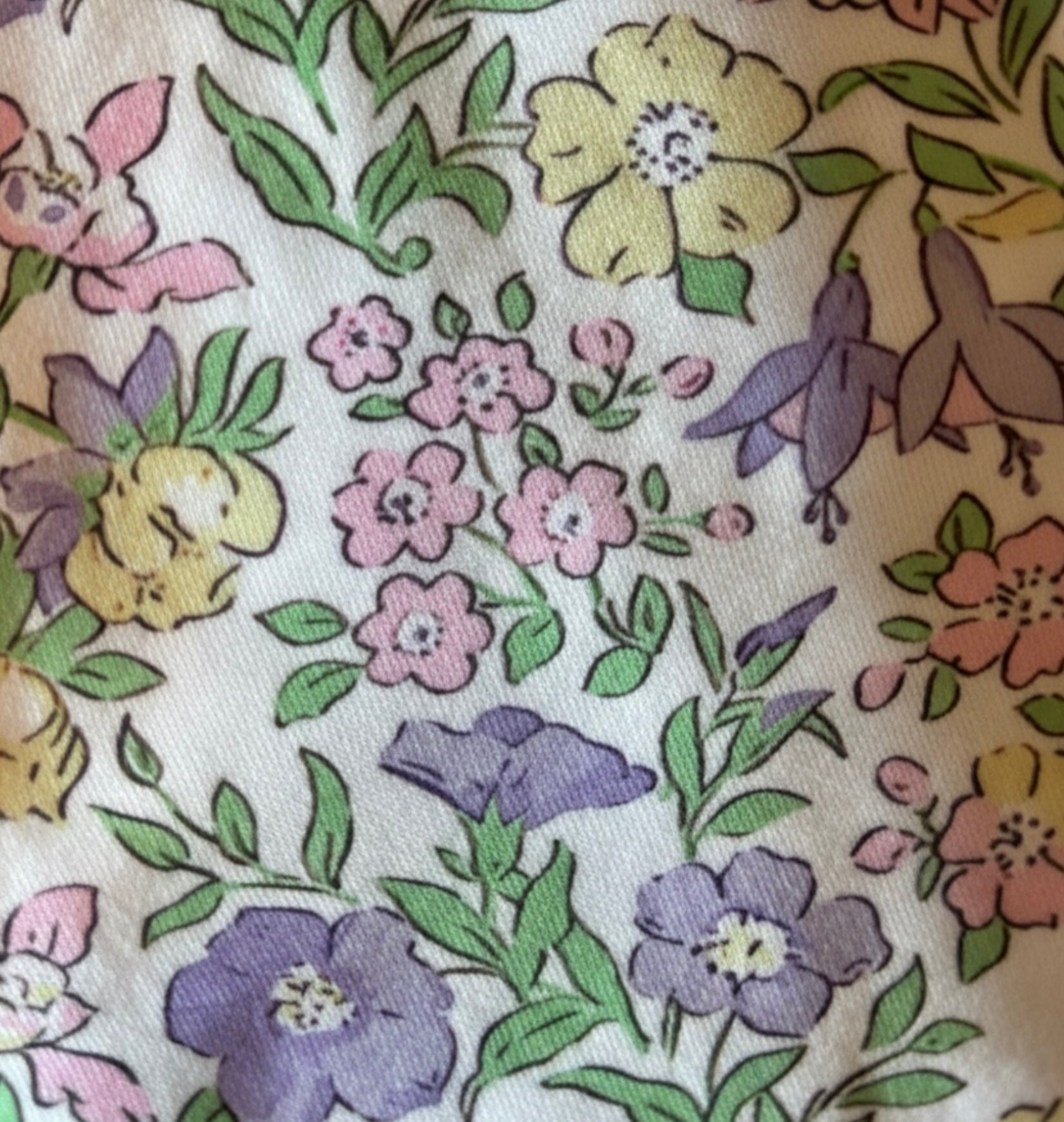 Lavender Floral Zippered Onesie