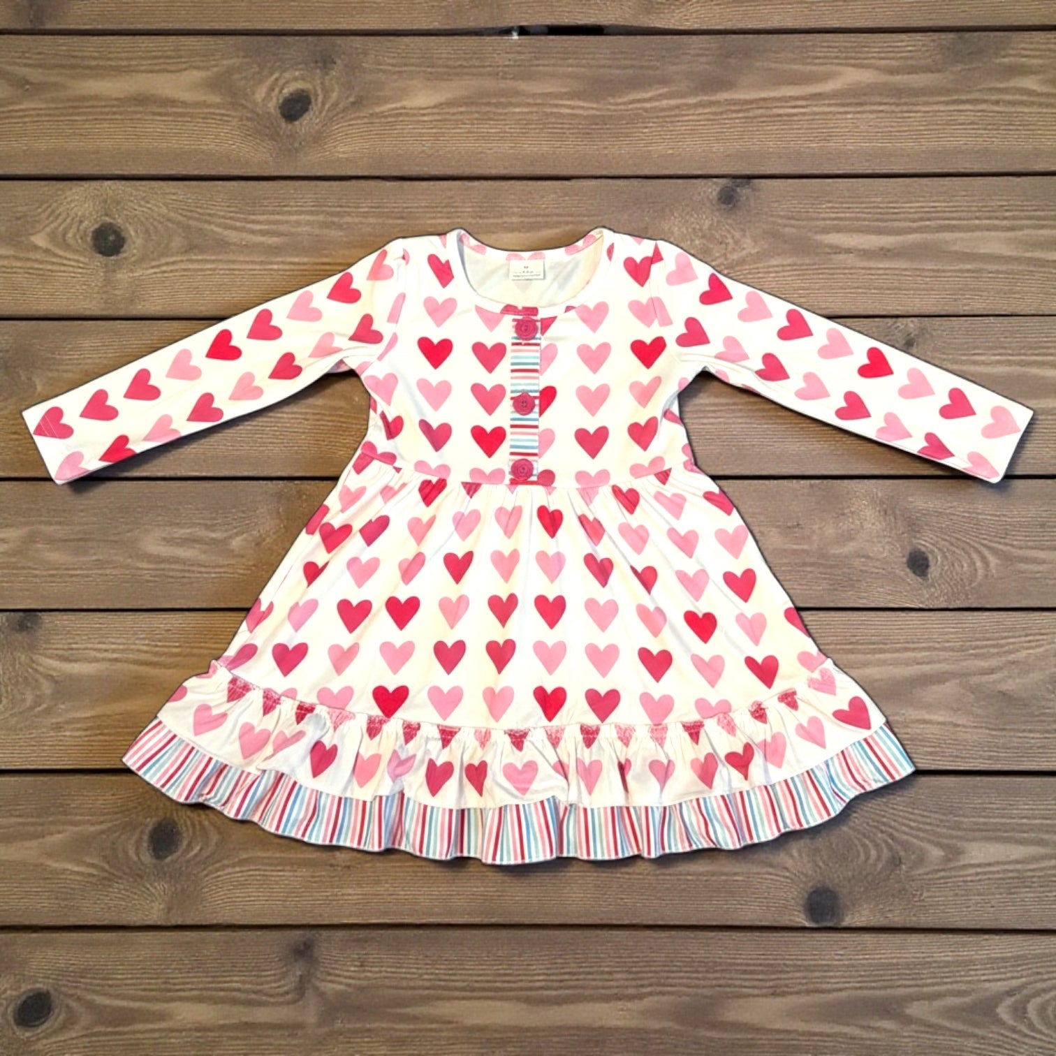 Pink & Red Heart Valentine’s Day Twirl Dress