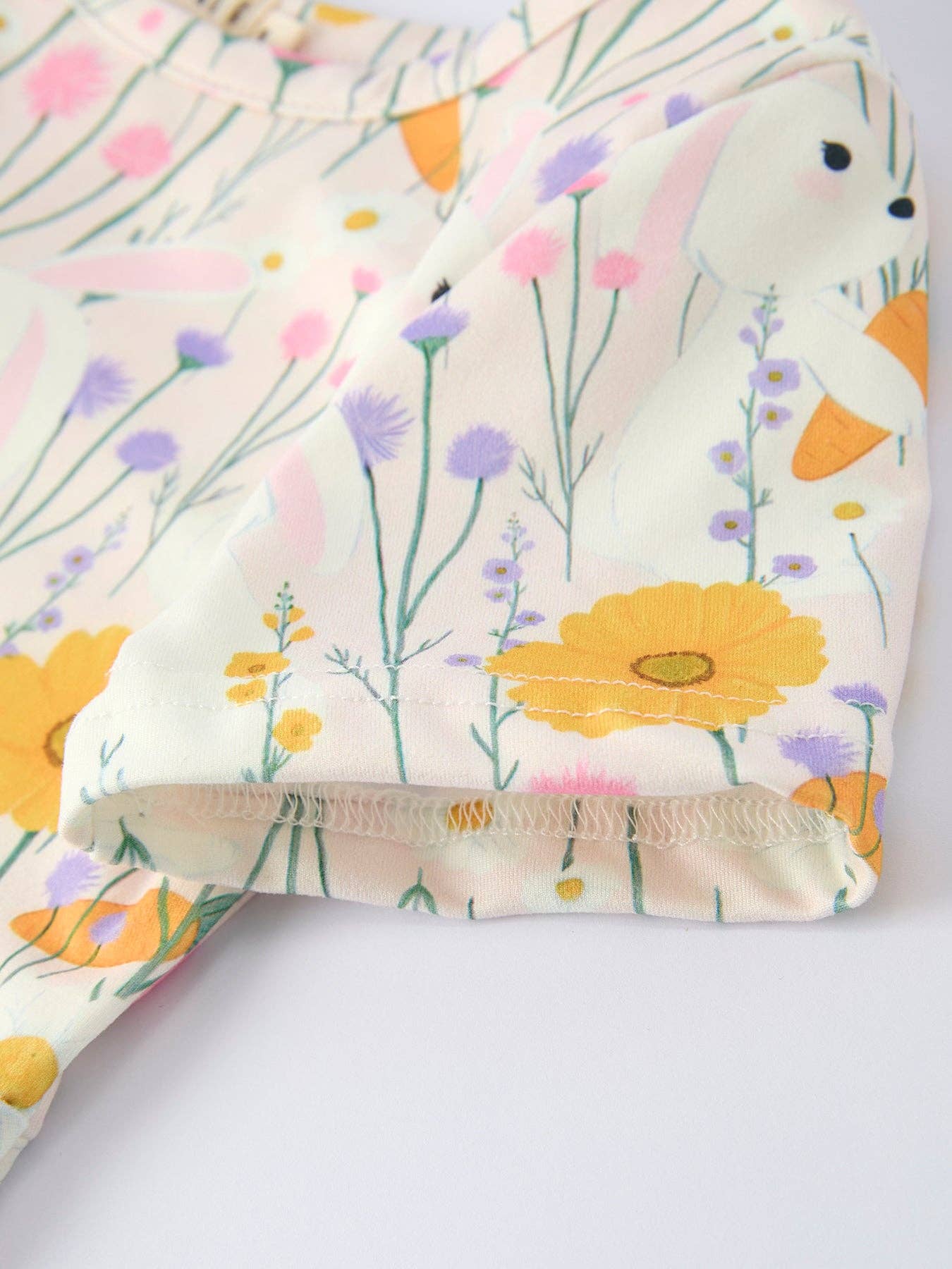 Spring Flowers & Bunnies Girl's Dress