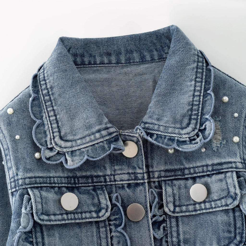 Scallop Pearl Jean Jacket