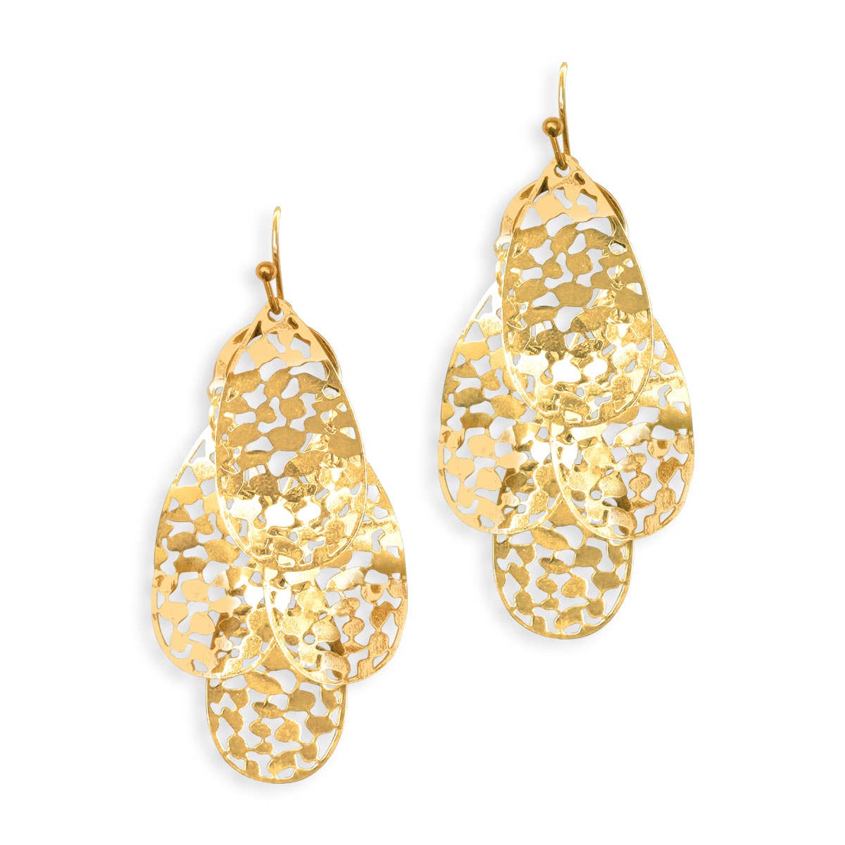Gold Finish Tegan Earrings