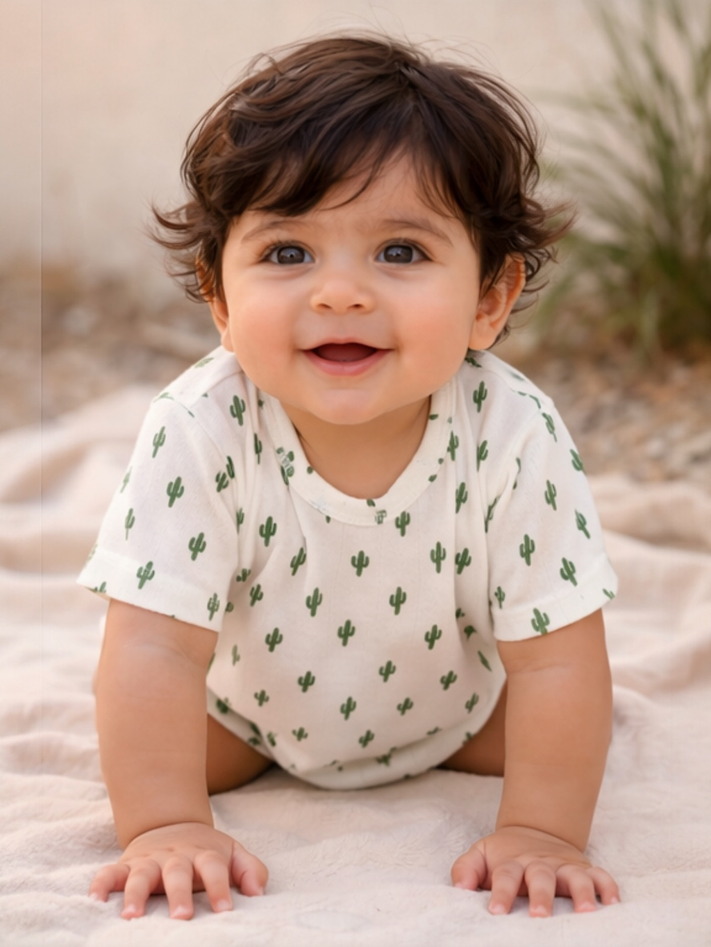 Organic Cotton T-Shirt Bubble- Cactus Print