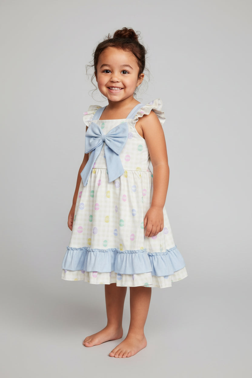 Blue Bow & Easter Egg Dress