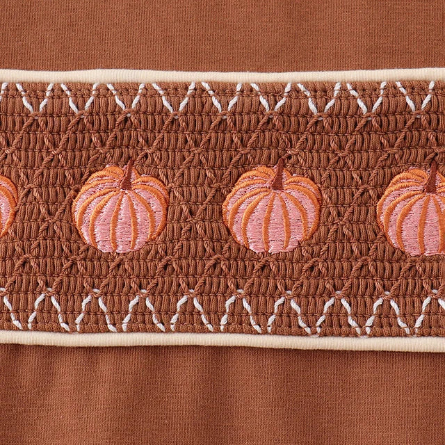 Boy's Pumpkin Smocked Tee