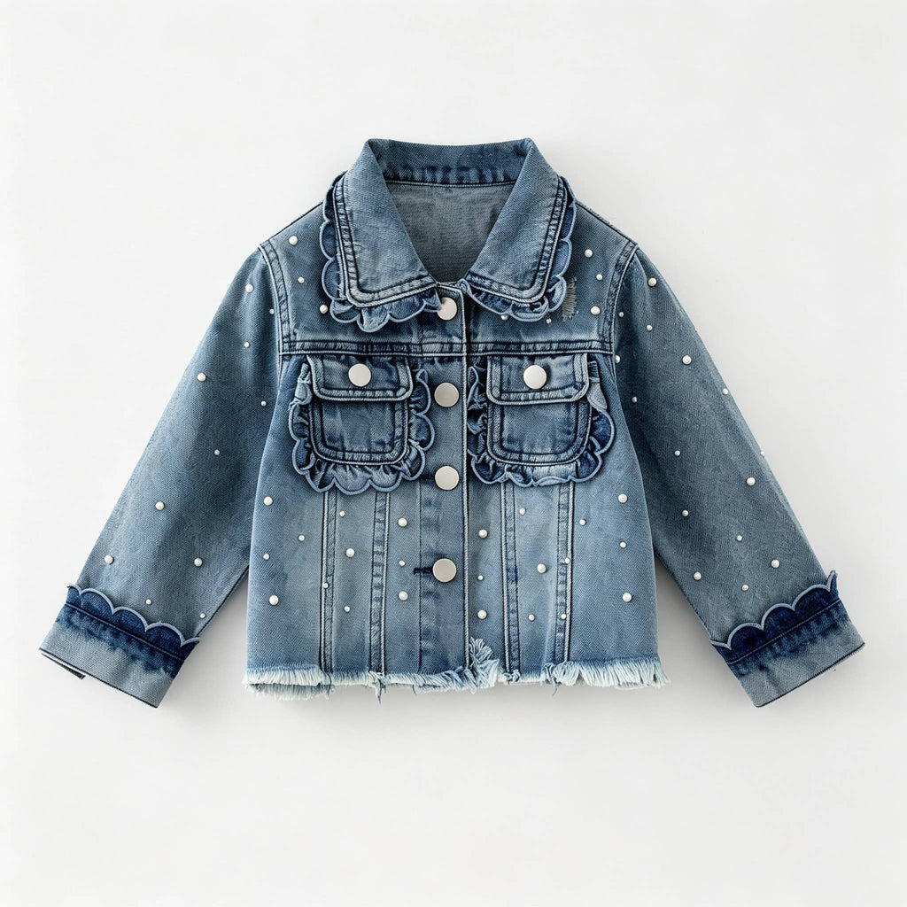 Scallop Pearl Jean Jacket