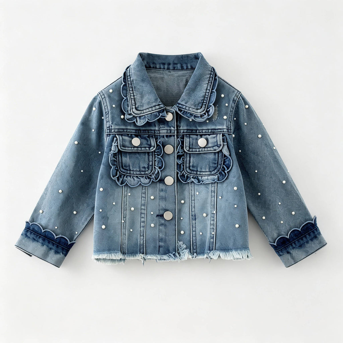 Scallop Pearl Jean Jacket