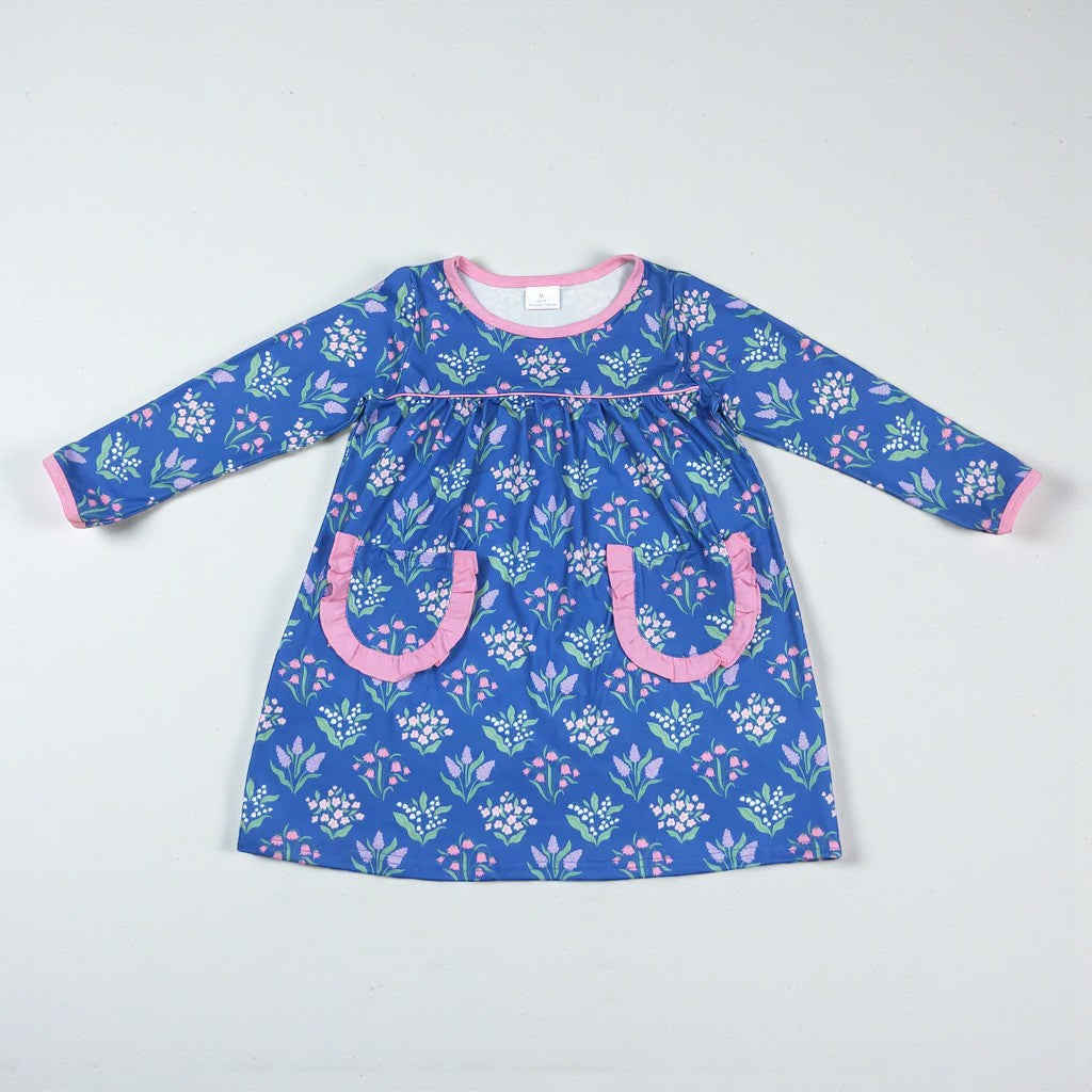 Blue Garden Shift Dress