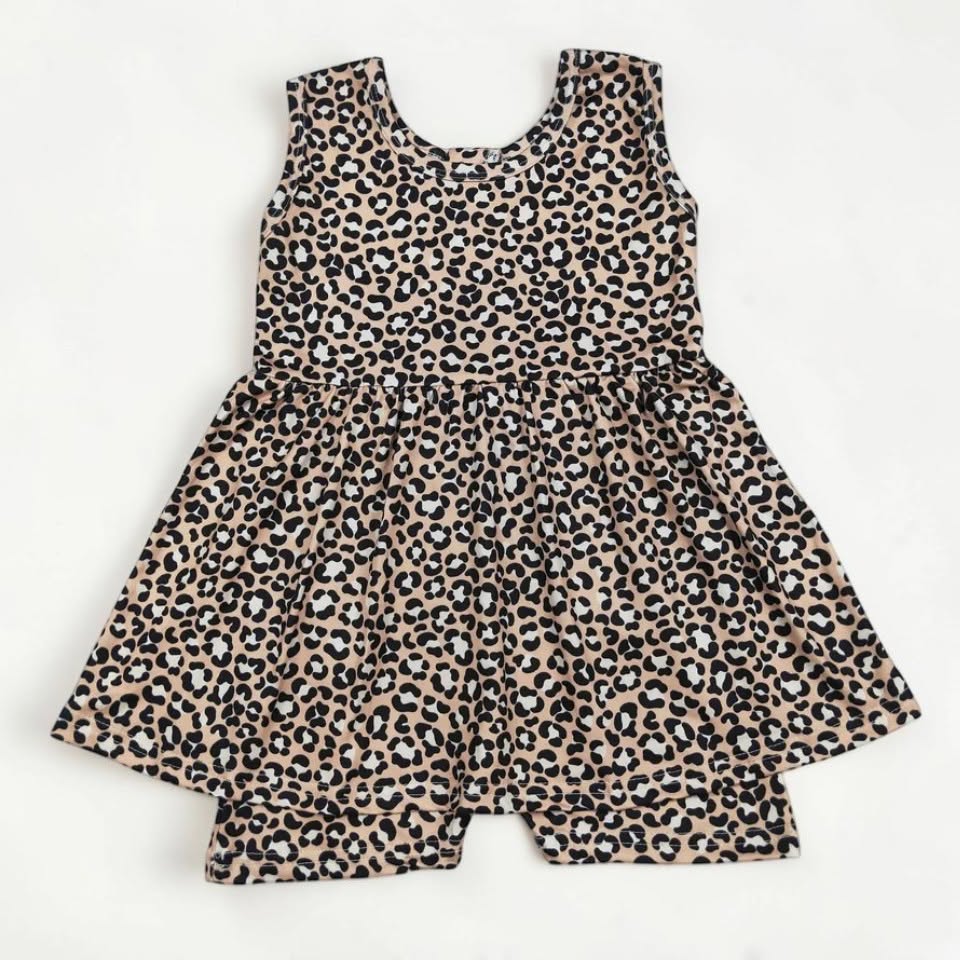 Leopard Skirted Romper