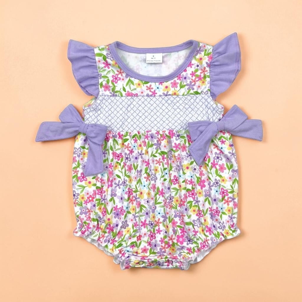 Purple Floral Bow Bubble