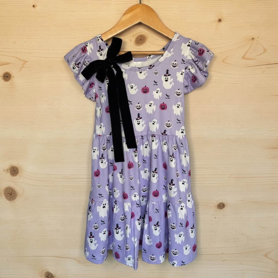 Purple Ghosts Halloween Dress