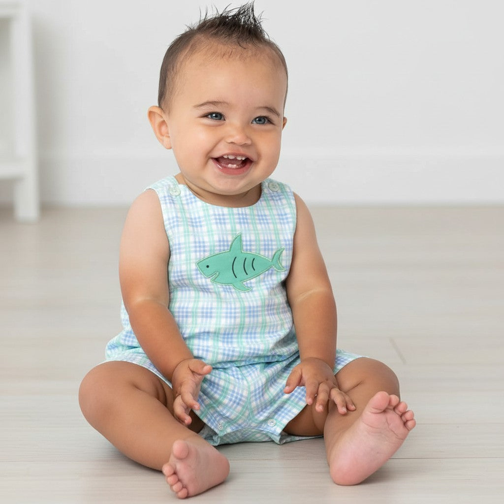 Baby Boy's Shark Romper